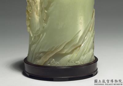 图片[3]-Jade brush holder with design of scholars gazing at a waterfall, Ch’ing dynasty Ch’ien-lung reign (1736-1795)-China Archive